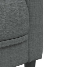 Sofa 3-Sitzer Dunkelgrau Stoff