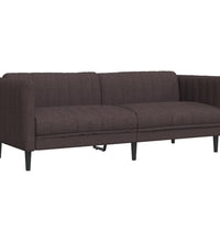 Sofa 3-Sitzer Dunkelbraun Stoff