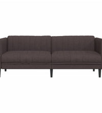 Sofa 3-Sitzer Dunkelbraun Stoff