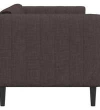 Sofa 3-Sitzer Dunkelbraun Stoff