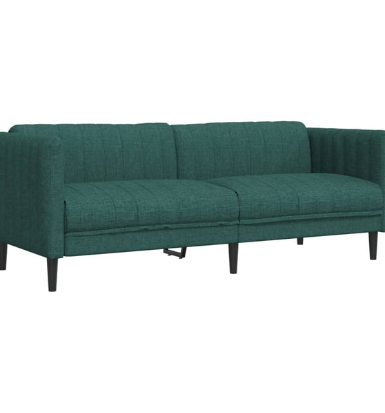 Sofa 3-Sitzer Dunkelgrün Stoff