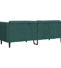 Sofa 3-Sitzer Dunkelgrün Stoff