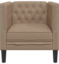 Chesterfield-Sessel Cappuccino Kunstleder