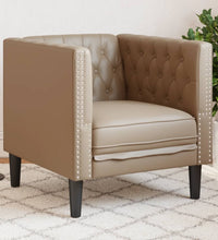Chesterfield-Sessel Cappuccino Kunstleder