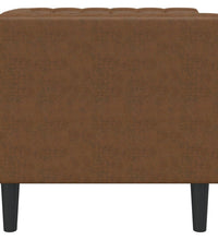 Chesterfield-Sessel Braun Kunstleder in Wildleder-Optik