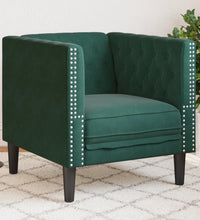 Chesterfield-Sessel Dunkelgrün Samt