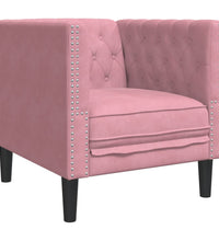 Chesterfield-Sessel Rosa Samt