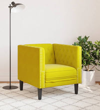 Chesterfield-Sessel Gelb Samt