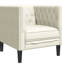 Chesterfield-Sessel Creme Samt
