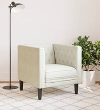 Chesterfield-Sessel Creme Samt