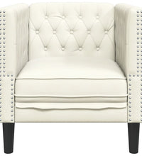 Chesterfield-Sessel Creme Samt