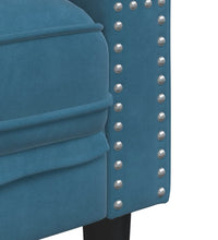 Chesterfield-Sessel Blau Samt