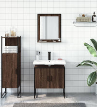 3-tlg. Badmöbel-Set Braun Eichen-Optik Holzwerkstoff