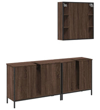 3-tlg. Badmöbel-Set Braun Eichen-Optik Holzwerkstoff