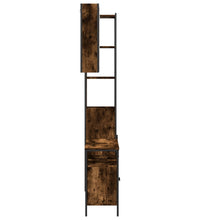 3-tlg. Badmöbel-Set Räuchereiche Holzwerkstoff