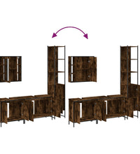 4-tlg. Badmöbel-Set Räuchereiche Holzwerkstoff