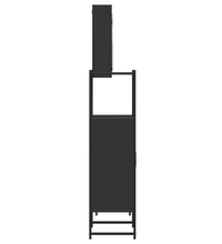 3-tlg. Badmöbel-Set Schwarz Holzwerkstoff