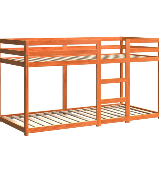 Etagenbett Wachsbraun 90x200 cm Massivholz Kiefer