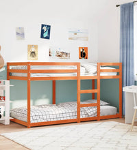 Etagenbett Wachsbraun 90x200 cm Massivholz Kiefer