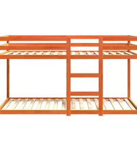 Etagenbett Wachsbraun 90x200 cm Massivholz Kiefer