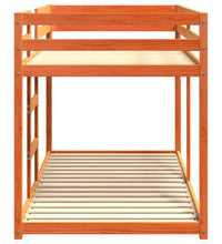 Etagenbett Wachsbraun 90x200 cm Massivholz Kiefer