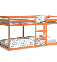 Etagenbett Wachsbraun 90x200 cm Massivholz Kiefer