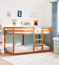 Etagenbett Wachsbraun 90x190 cm Massivholz Kiefer