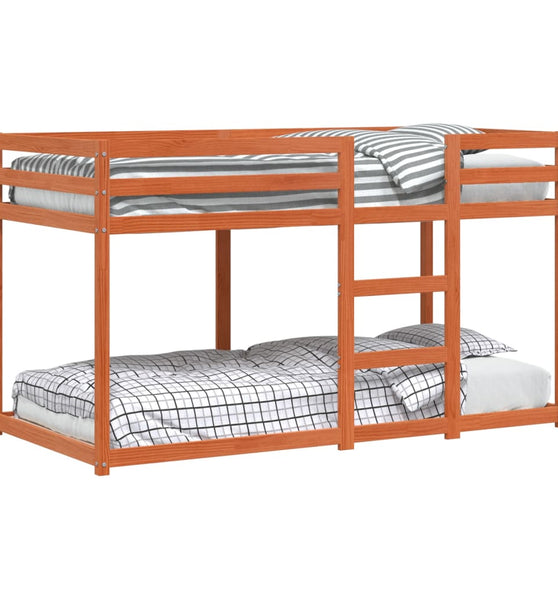 Etagenbett Wachsbraun 90x190 cm Massivholz Kiefer