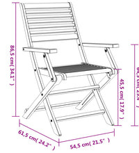 Gartenstühle 6 Stk. Klappbar 54,5x61,5x86,5cm Massivholz Akazie