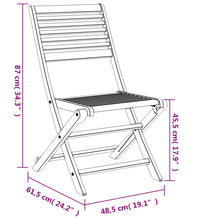 Gartenstühle 6 Stk. Klappbar 48,5x61,5x87 cm Massivholz Akazie