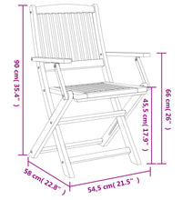 Gartenstühle 6 Stk. Klappbar 54,5x58x90 cm Massivholz Akazie