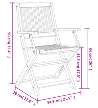 Gartenstühle 8 Stk. Klappbar 54,5x58x90 cm Massivholz Akazie