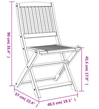 Gartenstühle 6 Stk. Klappbar 48,5x57x90 cm Massivholz Akazie