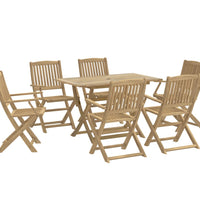 7-tlg. Garten-Essgruppe Massivholz Akazie