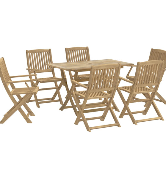 7-tlg. Garten-Essgruppe Massivholz Akazie