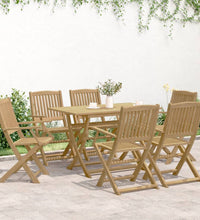 7-tlg. Garten-Essgruppe Massivholz Akazie