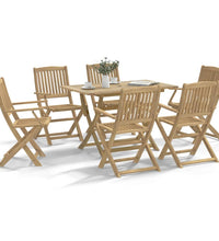 7-tlg. Garten-Essgruppe Massivholz Akazie