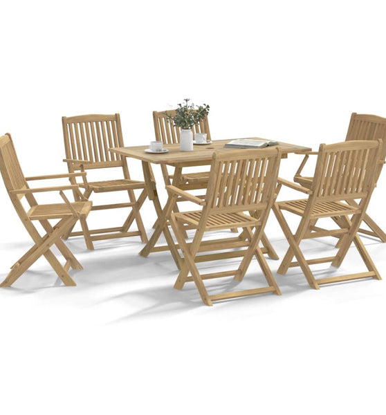 7-tlg. Garten-Essgruppe Massivholz Akazie