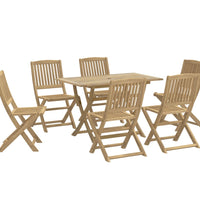 7-tlg. Garten-Essgruppe Massivholz Akazie