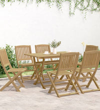 7-tlg. Garten-Essgruppe Massivholz Akazie