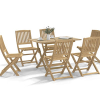 7-tlg. Garten-Essgruppe Massivholz Akazie