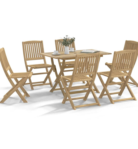 7-tlg. Garten-Essgruppe Massivholz Akazie