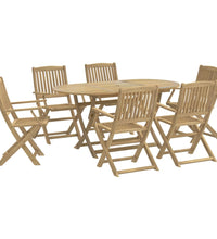 7-tlg. Garten-Essgruppe Massivholz Akazie