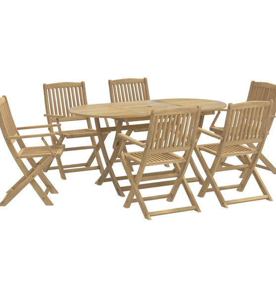 7-tlg. Garten-Essgruppe Massivholz Akazie