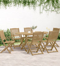 7-tlg. Garten-Essgruppe Massivholz Akazie