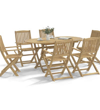 7-tlg. Garten-Essgruppe Massivholz Akazie