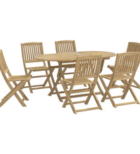 7-tlg. Garten-Essgruppe Massivholz Akazie