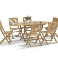7-tlg. Garten-Essgruppe Massivholz Akazie