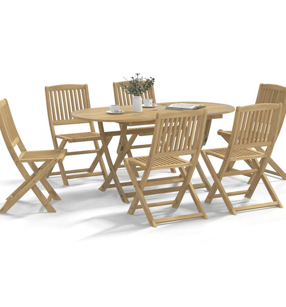 7-tlg. Garten-Essgruppe Massivholz Akazie