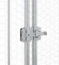 Hühnerkäfig Silbern 400x100x190 cm Verzinkter Stahl